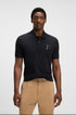 BURBERRY EKD-EMBROIDERED COTTON-BLEND POLO SHIRT | DARK NAVY