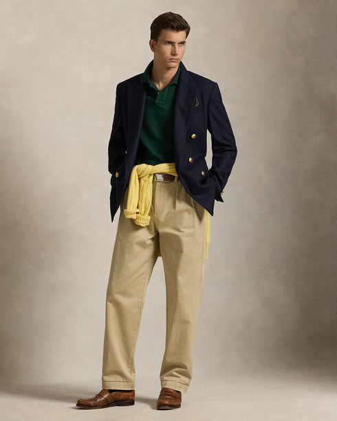 POLO RALPH LAUREN THE ICONIC CUSTOM SLIM FIT MESH POLO | COLLEGE GREEN