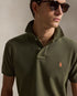 POLO RALPH LAUREN THE ICONIC CUSTOM SLIM FIT MESH POLO | CANOPY OLIVE