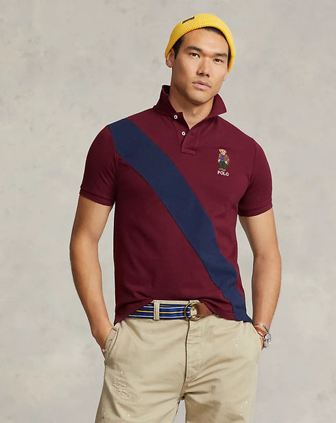 RALPH LAUREN - CUSTOM FIT POLO BEAR POLO SHIRT | MAROON