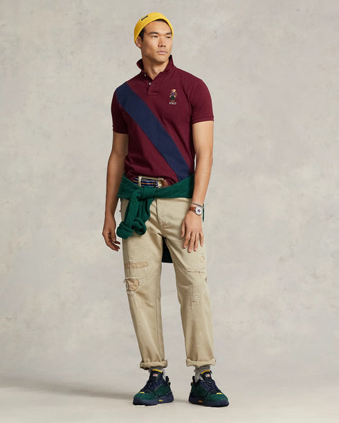 RALPH LAUREN - CUSTOM FIT POLO BEAR POLO SHIRT | MAROON