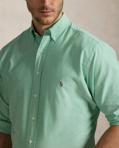 RALPH LAUREN KNIT OXFORD SHIRT | LIGHT SEA GREEN