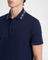 BURBERRY MEN'S POLO SHIRT WITH EMBROIDERED LOGO | NAVY BLUE
