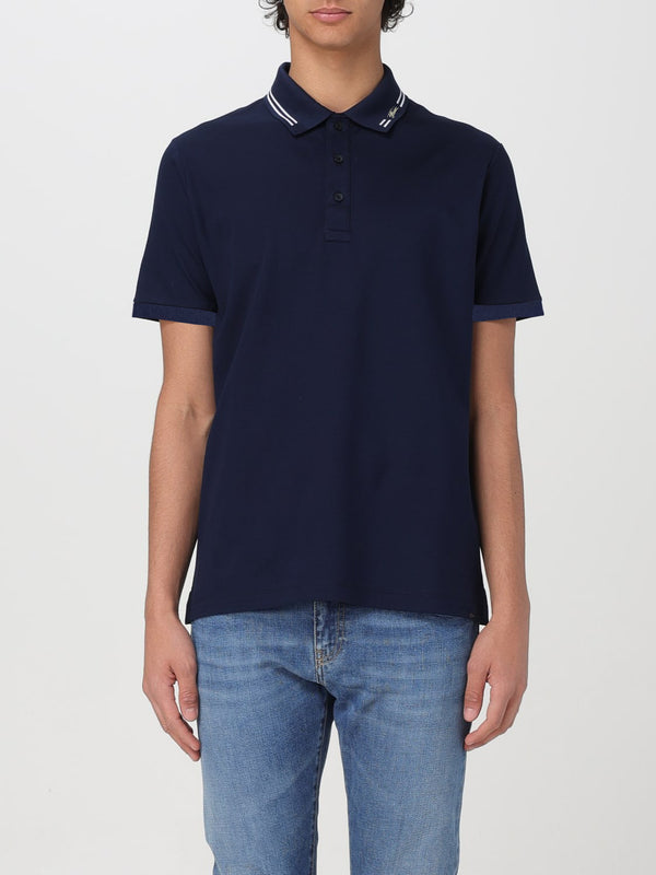 BURBERRY MEN'S POLO SHIRT WITH EMBROIDERED LOGO | NAVY BLUE