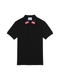 BURBERRY COTTON SILK POLO SHIRT | BLACK