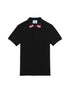 BURBERRY COTTON SILK POLO SHIRT | BLACK