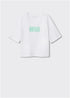 M.A.N.G.O-WOMEN SEQUINNED T-SHIRT | WHITE