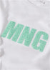 M.A.N.G.O-WOMEN SEQUINNED T-SHIRT | WHITE