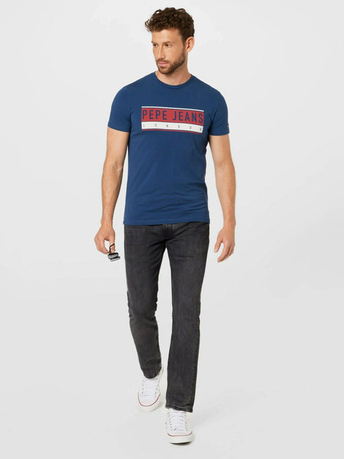 PEPE JEANS FRONT LOGO T-SHIRT-R BLUE