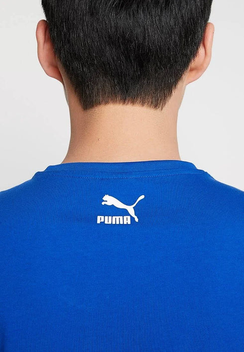 PUMA. LOGO MEN REGULAR FIT T-SHIRT | BLUE