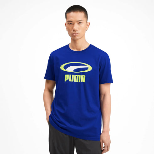 PUMA. LOGO MEN REGULAR FIT T-SHIRT | BLUE