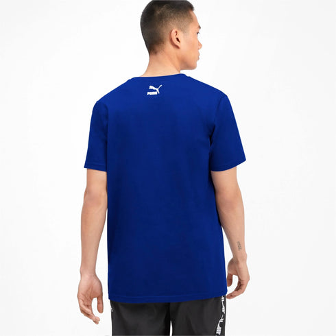 PUMA. LOGO MEN REGULAR FIT T-SHIRT | BLUE