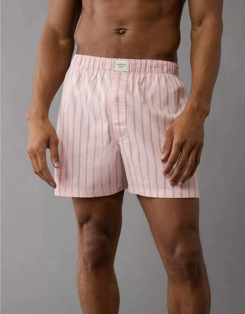 AMERICAN EAGLE pink striped boxer shorts for men