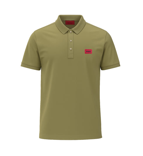 HUGO BOSS DERESO COTTON PIQUE SLIM FIT POLO | GREEN