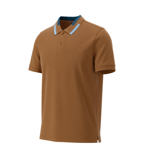 HUGO BOSS PHILLIPSON REGULAR FIT POLO SHIRT | BROWN
