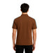 PRADA PIQUE MEN'S PLAIN TRIANGLE LOGO POLO | BROWN