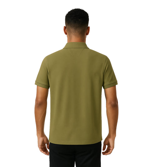 HUGO BOSS DERESO COTTON PIQUE SLIM FIT POLO | GREEN