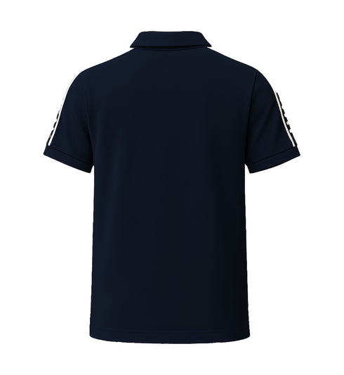 PRADA PIQUE MEN'S PLAIN TRIANGLE LOGO POLO | NAVY