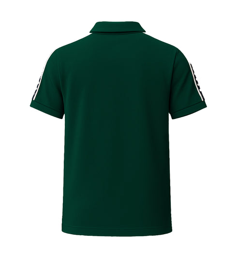 PRADA PIQUE MEN'S PLAIN TRIANGLE LOGO POLO | GREEN