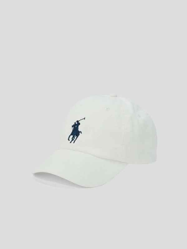 Ralph Lauren Big Pony Baseball Cap in white, a stylish and adjustable cap for men. Ideal for casual, gym, and outdoor wear. Available online in Pakistan.