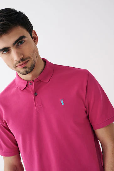 NEXT PIQUE POLO SHIRT-MEN | BRIGHT PINK