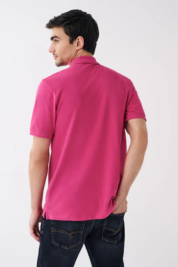 NEXT PIQUE POLO SHIRT-MEN | BRIGHT PINK