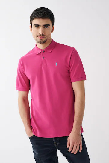 NEXT PIQUE POLO SHIRT-MEN | BRIGHT PINK