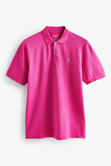 NEXT PIQUE POLO SHIRT-MEN | BRIGHT PINK