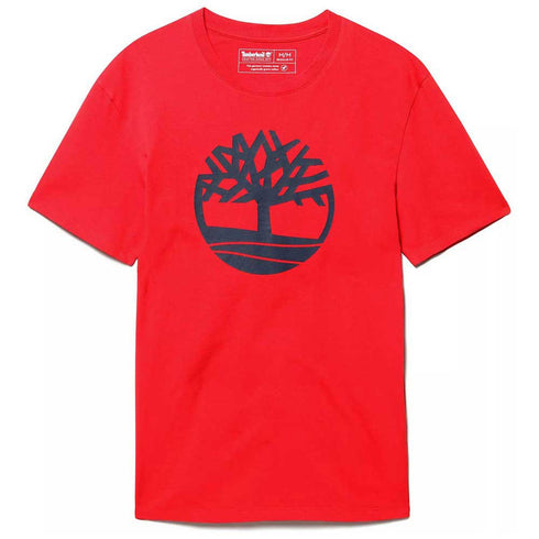 TIMBERLAND STACK LOGO TEE SHIRT FOR MEN REGULAR FIT | RED