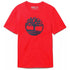 TIMBERLAND STACK LOGO TEE SHIRT FOR MEN REGULAR FIT | RED