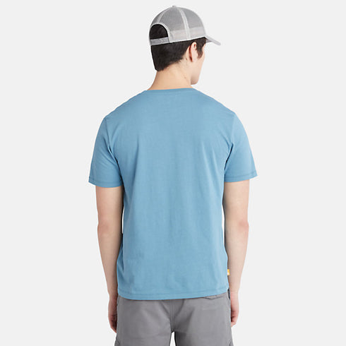TIMBERLAND STACK LOGO T-SHIRT | REGULAR FIT | GREENISH BLUE
