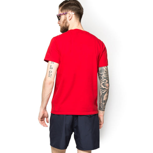 TIMBERLAND STACK LOGO TEE SHIRT FOR MEN REGULAR FIT | RED
