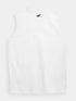 4.F. SANDO Men’s Regular Plain Tank Top - White, perfect for gym wear.