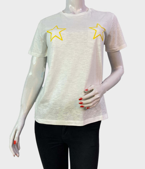 OVS PLAIN STARS T-SHIRT | WHITE
