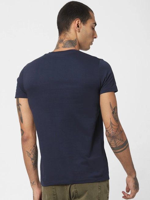 JACK & JONES LOGO CREW T-SHIRT | BLUE