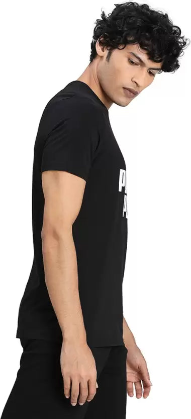PUMA LOGO MEN SLIM FIT T-SHIRT | BLACK