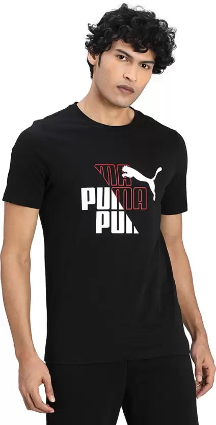 PUMA LOGO MEN SLIM FIT T-SHIRT | BLACK