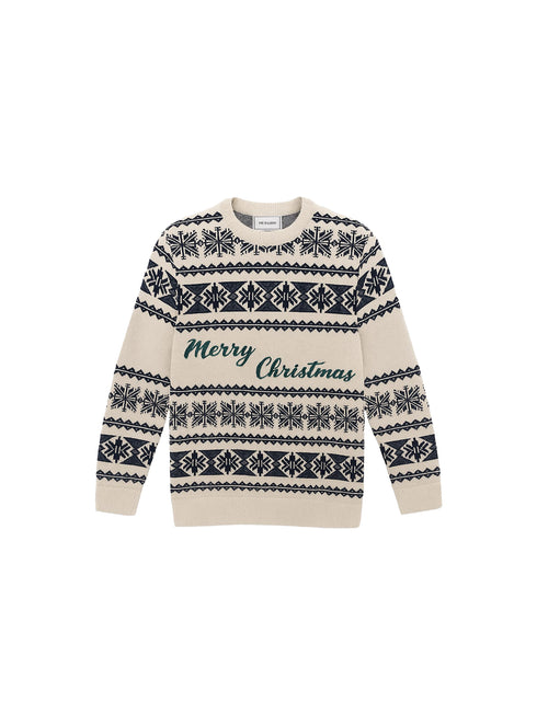 PREMIUM “Merry Christmas” FAIR ISlE KNIT SWEAT-WINTER HOLIDAY COLLECTION