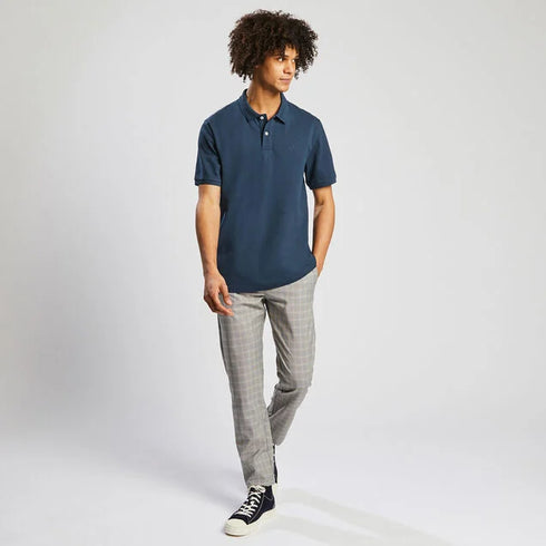 JULES PLAIN POLO SHIRT WITH SHORT SLEEVES | DARK BLUE