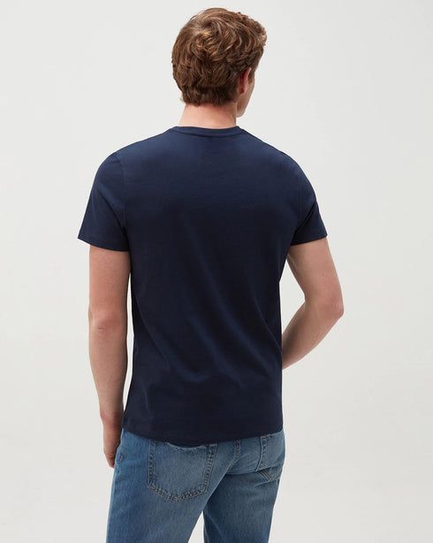 OVS ORGANIC COTTON T SHIRT V NECK | DARK NAVY