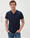 OVS ORGANIC COTTON T SHIRT V NECK | DARK NAVY