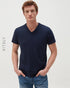 OVS ORGANIC COTTON T SHIRT V NECK | DARK NAVY