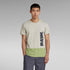 G-STAR RAW MEN’S COLOR BLOCK LOGO T-SHIRT | LIGHT GREEN