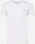 GUESS SHORT SLEEVE, V NECK T SHIRT | WHITE