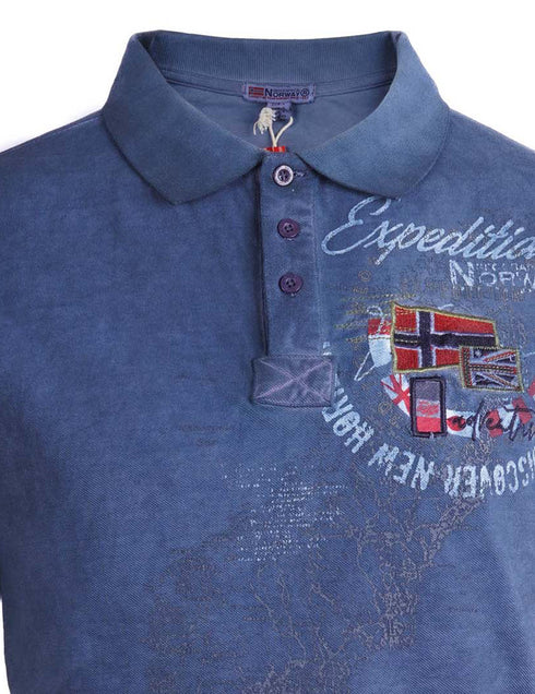 GEOGRAPHICAL NORWAY MENS REGULAR FIT POLO SHIRT | DARK GREY