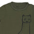 T.U-K.I.D.S STOATALLY AWEOME CAT LOGO T-SHIRT | D.GREEN