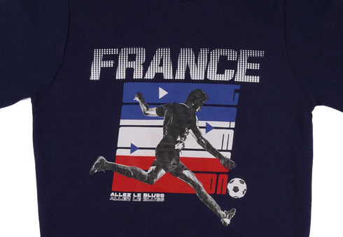 FRANCE SWEATSHIRT WITH VINTAGE FRENCH FLAG SPORTS DESIGN | BLUE