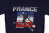 FRANCE SWEATSHIRT WITH VINTAGE FRENCH FLAG SPORTS DESIGN | BLUE