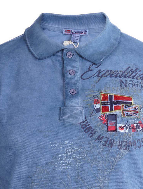 GEOGRAPHICAL NORWAY MENS REGULAR FIT POLO SHIRT | LIGHT GREY