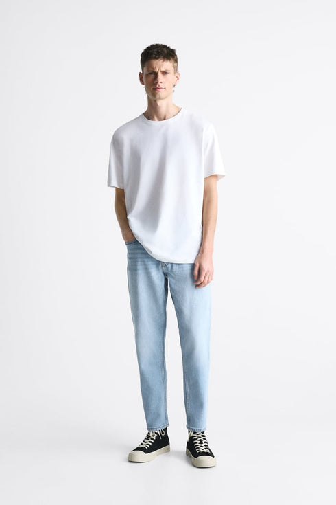 ZARA-TAPERED SLIM JEANS-MEN | SKY BLUE